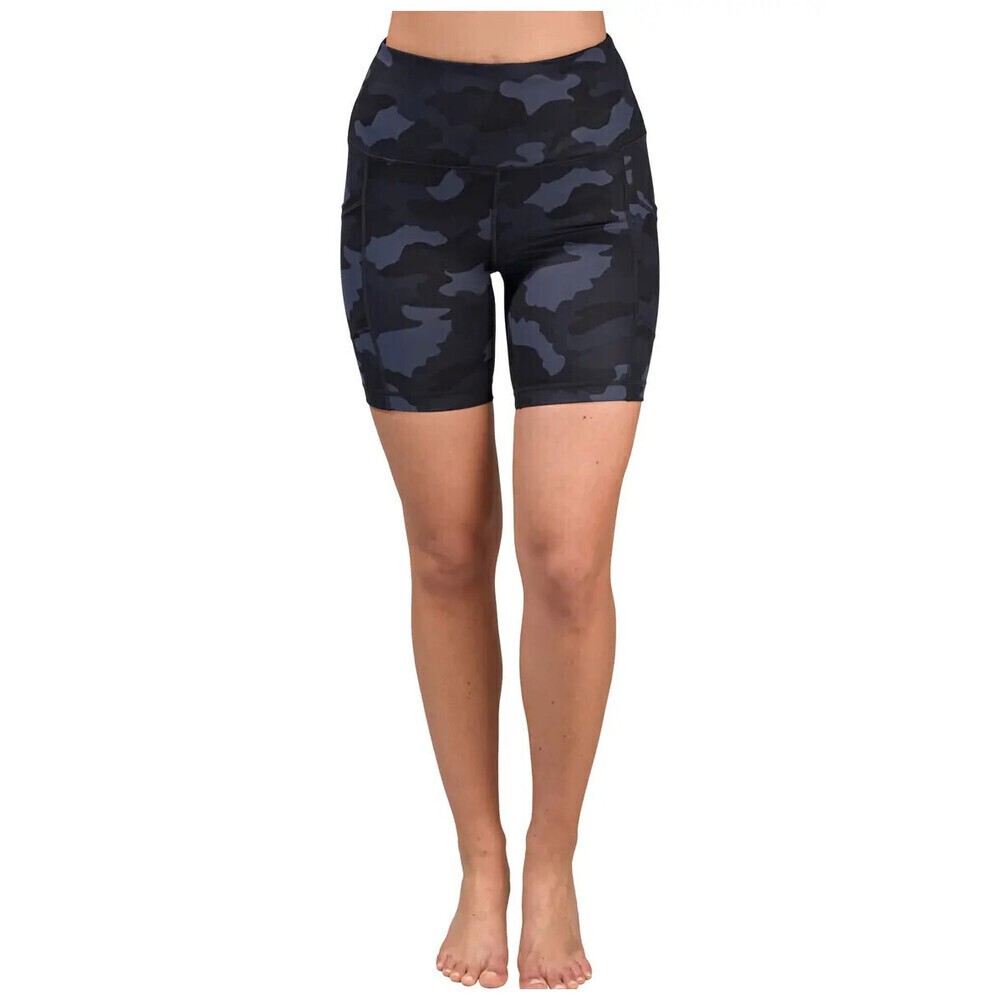 90 Degree By Reflex Lux Camo Print High Rise Shorts in Camo Slate Sky Size XS